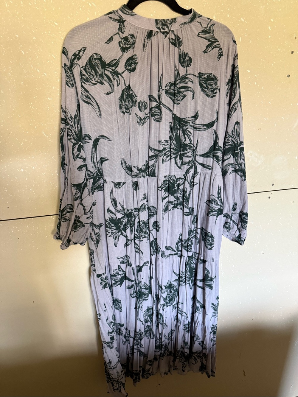 a new day Lilac Maxi Dress with Dark Green Floral Print